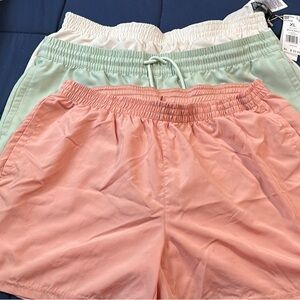Men's Peach, cream  and Mint Athletic Shorts